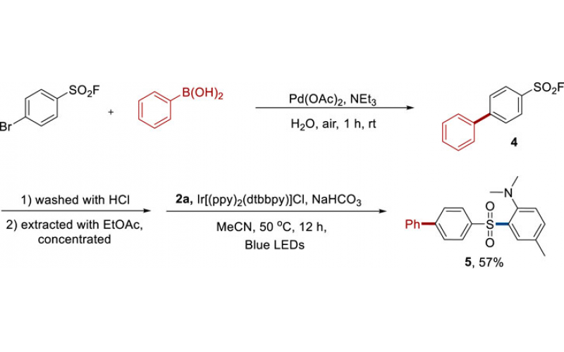 可見光介導(dǎo)的苯胺與磺酰氟的磺?；磻?yīng)